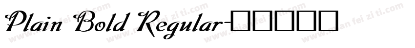 Plain Bold Regular字体转换